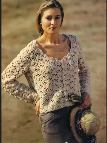Crochet cardigan pattern , ladies cardigan, lace crochet cardigan instant download $6.68
