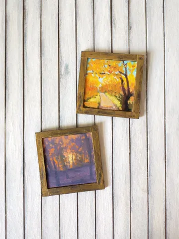 Set of Miniature Oil Paintings for Dollhouses Scale 1/6 $32.00