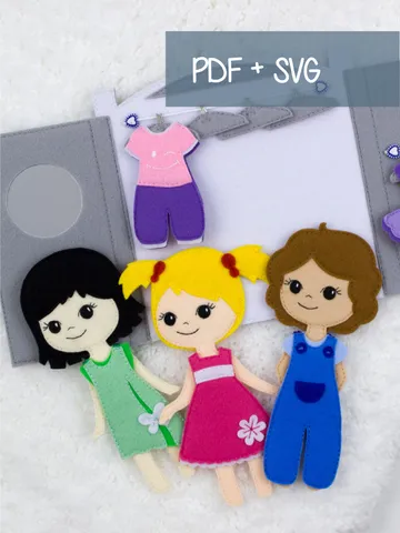 Felt Dolls Sewing Pattern $8.00