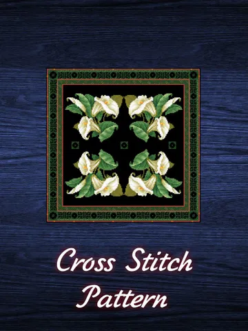 Antique Cross Stitch Pattern Cushion Antique Bouquet Digital Download PDF $7.50
