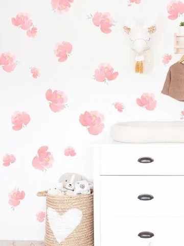 Watercolor Flowers Decal - Wild Flowers Sticker h113 $36.99