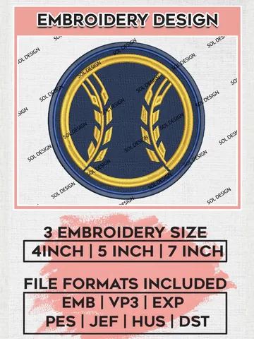 Milwaukee Brewers MLB Logo Embroidery Files, MLB Milwaukee Brewers Team Embroidery, NCAA Teams, 3 sizes, MLB Machine embroidery designs, Digital Download $6.99