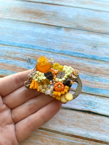 Magnet Miniature Halloween Charcuterie Board with Polymer clay Souvenir $18.00