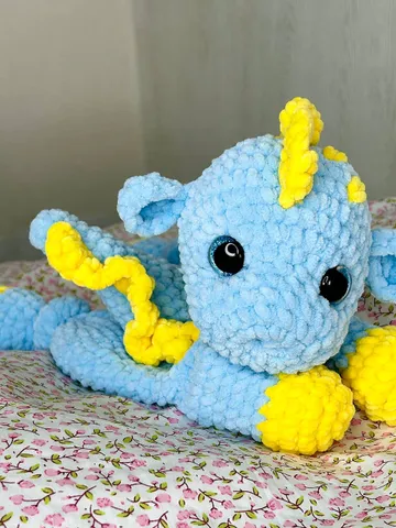 Crochet dinosaur lovey pattern Amigurumi dino snuggler tutorial Crochet cuddly toy for kids pdf pattern
