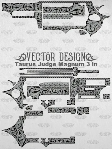 VECTOR DESIGN Taurus Judge Magnum 3 in Scrollwork $100.00
