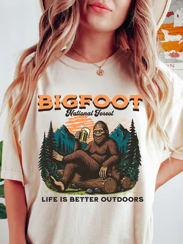 Life Is Better Outdoors Sublimation Design PNG Digital Download Printable Camping Wanderlust Travel Adventure Bigfoot Groovy Retro Outdoors $4.84