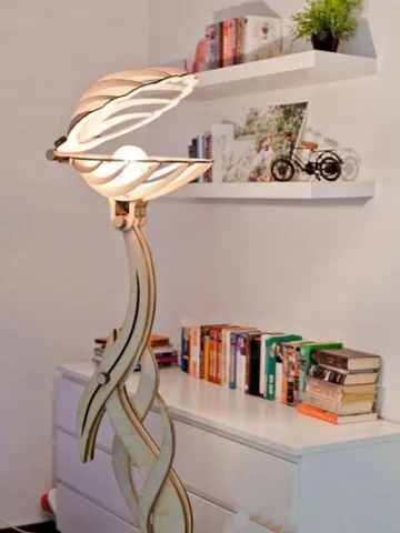 Digital Template Cnc Router Files Cnc Floor Lamp - Shell Files for Wood Laser Cut Pattern $6.50