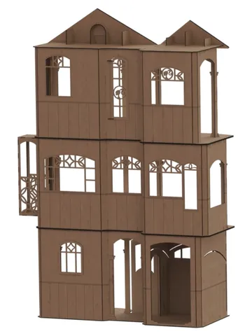 Digital Template Cnc Router Files Cnc Dollhouse Files for Wood Laser Cut Pattern $7.50