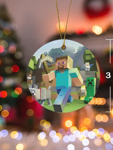 Minecraft Christmas Ceramic Ornament $30.00