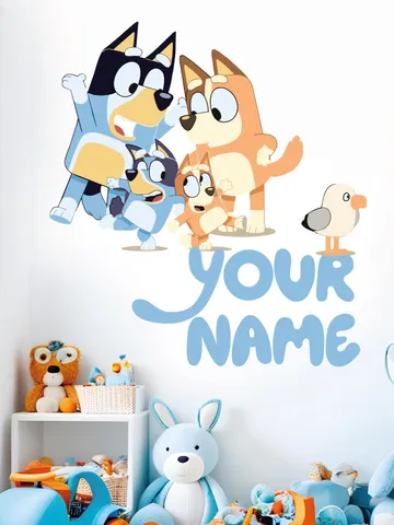 Blue Wall Decal Personalized Name Sticker el193 $27.99