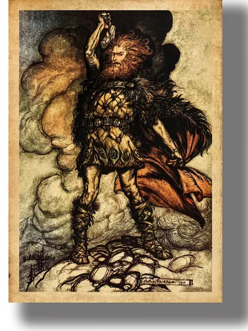 The pagan god Thor and his hammer Mjolnir. $21.00