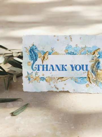 Editable Thank You card ONEder the Sea First Birthday thank you card; Under the Sea Party; Ocean Party Birthday Instant Download; SE1 $8.13