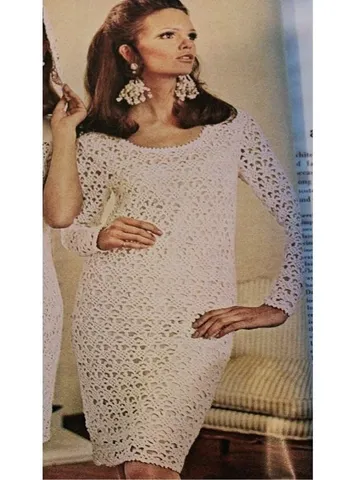 Dress crochet pattern, wedding dress crochet women ladies lace dress pattern pdf $6.68