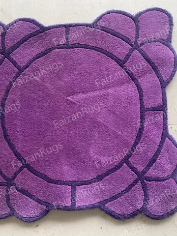 Stunning Purple Hand tufted rug 100% wool for kids room, living room, bed room in any size 4x4,5x5,6x6,8x8,9x9,10x10Hurry up guys!!! $508.88