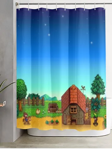 Stardew Valley Shower Curtain $48.00