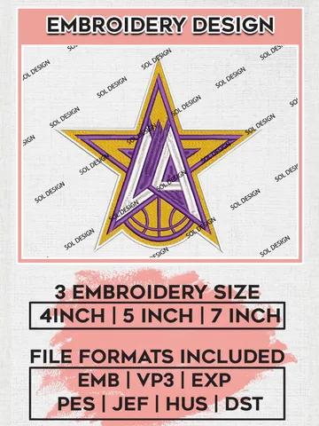 Los Angeles Lakers Embroidery Designs, NBA Lakers Embroidery Files, NBA Machine Embroidery Designs, NBA Embroidery Designs, Machine Embroidery Design File,Instant Download, Digital Download $6.99