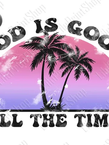 God is good all the time PNG Bible verse png Retro Sublimation for shirt Boho Christian png Religious sublimation Design. Instant download $2.71