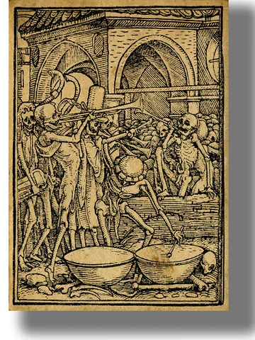 Dance of Death: The Trumpeters of Death. Hans Holbein artwork. $21.00