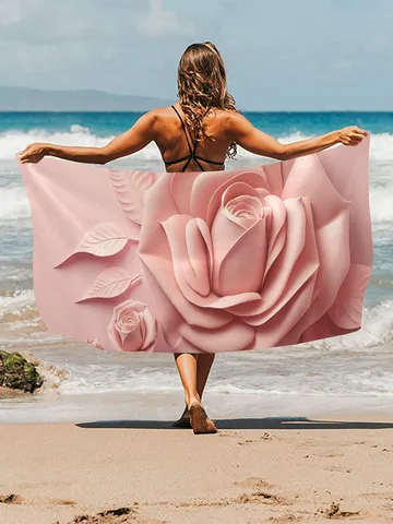 Rose Flower Beach Towel $45.00
