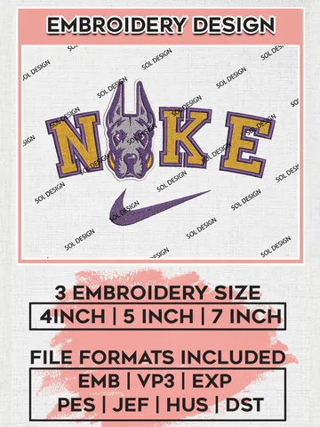 Nike UAlbany Great Danes Machine Embroidery Design, NCAA UAlbany Great Danes Embroidery Design files, NCAA Logo Embroidery Designs, NCAA Machine Embroidery Designs, Digital Download $6.99