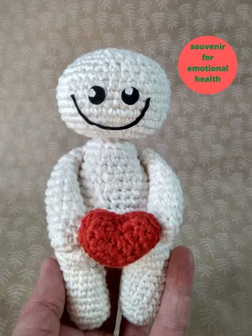 Joy doll with heart for Emotional health, mental health, to embrace your emotions $35.00
