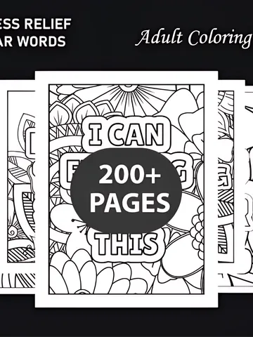 200+ Stress Relief Adult Coloring Pages $0.00