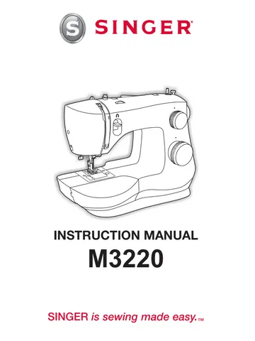 Singer Model M3220 Operation Instruction Manual