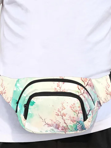Spring Watercolor Style Fanny Pack, Waist Bag $39.97