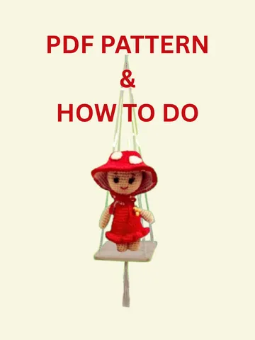 Red Crochet Mushroom Keychain โ PDF Pattern (Amigurumi Tutorial) $2.50