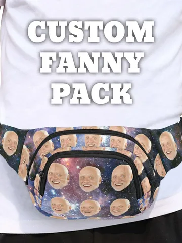 Custom Face Fanny Pack, Your Photo on Fanny Packs, Custom Waist Bag, Bridal Fanny Pack, Bachelorette Fannys $42.00