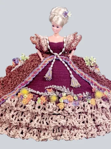 BC103 Dress Barbie Vintage Crochet Pattern PDF Fashion Dolls size 11 1/2 inches $2.50