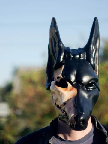 Egyptian Black Anubis head mask, black jackal mask, anubis cosplay mask, for egyptian costume, skull costume mask, cosplay face mask $553.22
