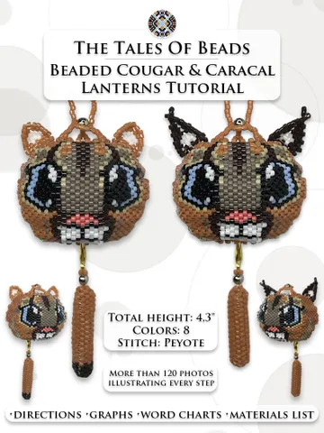 Beaded Animals Tutorials: Cougar & Caracal $9.80