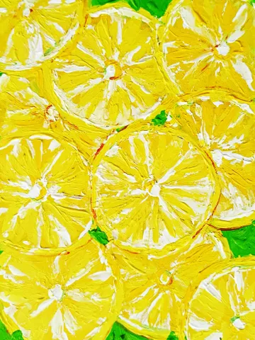 Lemon Slices Oil Painting Citrus Original Art Kitchen Wall Art Decor Christmas Gifts by ArtProkopaloSv 7x5 $44.00