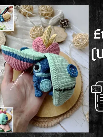 PDF Crochet Pattern Blue Alien Monster in Scrump, Amigurumi funny doll pattern, Cute monster, Animal pattern, Halloween pattern $12.50
