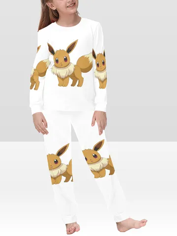 Eevee Pokemon Kids Girls Pajamas Set, PJ Set pajama loungewear sleepwear $72.00