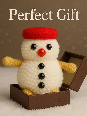 Pom Pom Snowman DIY Craft Pattern, Easy Snowman Tutorial for Winter Decorations, Handmade Christmas Ornament Gift