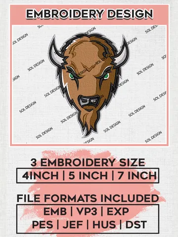 NCAA Marshall Thundering Herd Mascot Logo Embroidery Designs, NCAA Logo Machine Embroidery Files, NCAA Marshall Thundering Herd Logo, NCAA Embroidery Designs, Machine Embroidery Designs, Digital Download $6.99