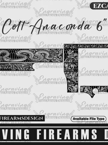 Engraving Firearms Design Colt Anaconda 6in Scroll With Snake $59.99