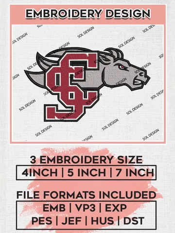 NCAA SC Broncos Mascot Logo Embroidery Designs, NCAA Logo Machine Embroidery Files, NCAA Santa Clara Broncos Logo, NCAA Embroidery Designs, Machine Embroidery Designs, Digital Download $6.99