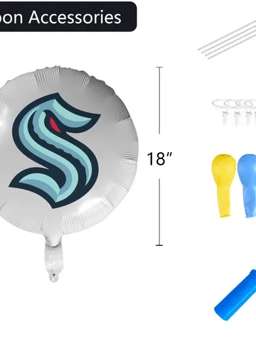 Seattle Kraken Foil Balloon $24.00