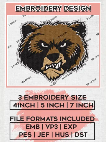 Montana Grizzlies Embroidery Designs, NCAA Logo Machine Embroidery Files, NCAA Montana Grizzlies Logo, NCAA Embroidery Designs, Machine Embroidery Designs, Digital Download $6.99