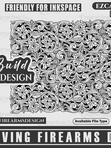 Tooled laser Pattern,laser cut,laserengraving,Scrollwork,Pistol slide BAROQUE Pattern,Gun stipple filigree,design for ezcad,digital ornament $49.99