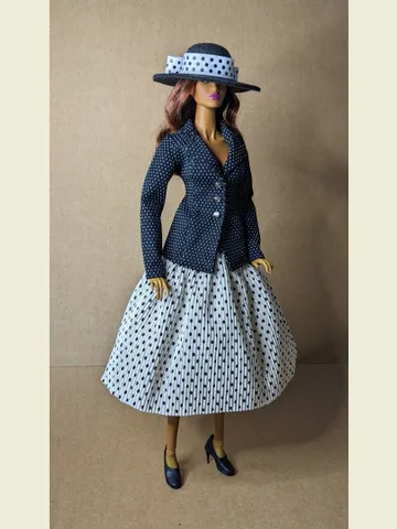 Handmade classic suit (jacket & skirt) for 16-inch Fashion Royalty dolls - FR16 $35.00