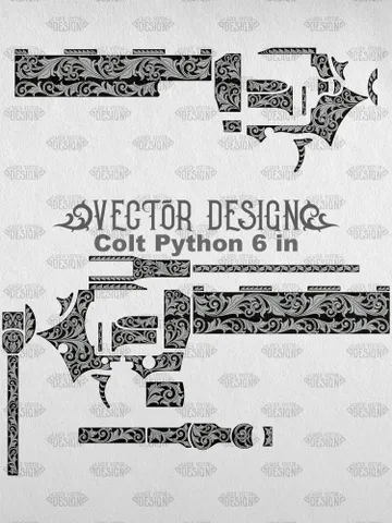 VECTOR DESIGN Colt Python 6 in Scrollwork $100.00