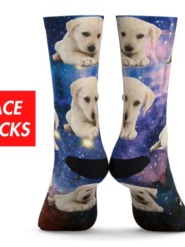 Custom Dog Photo Socks, Personalized Socks $19.97
