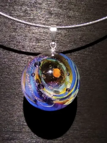 Pendant "Galaxy" made of glass $175.00