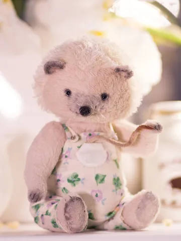 OOAK teddy hedgehog plush, collectible teddy doll, Artist teddy hedgehog, stuffed hedgehog teddy toy $119.00