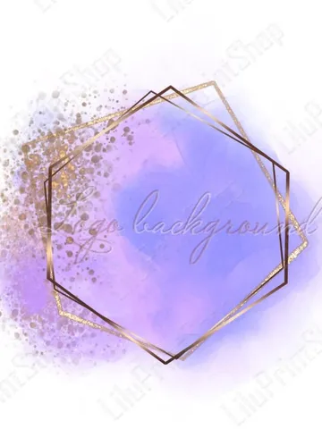 Lavender logo Background png Watercolor logo design Purple and gold confetti logo overlay digital instant download $2.85
