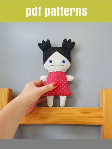 Rag Doll sewing pattern PDF, digital tutorial in English, Rag Doll diy $6.99